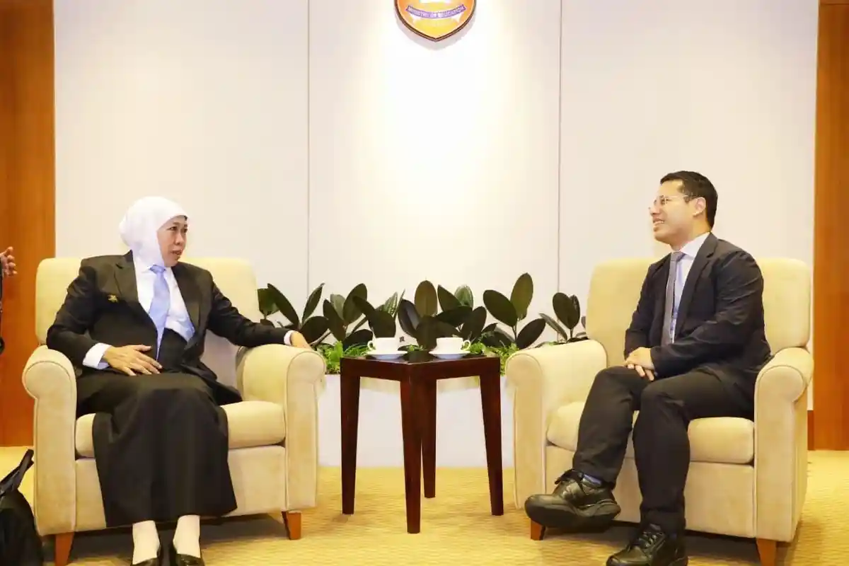 Temui Menteri Pendidikan Singapura, Gubernur Khofifah Rancang Program Kolaborasi School Matching
