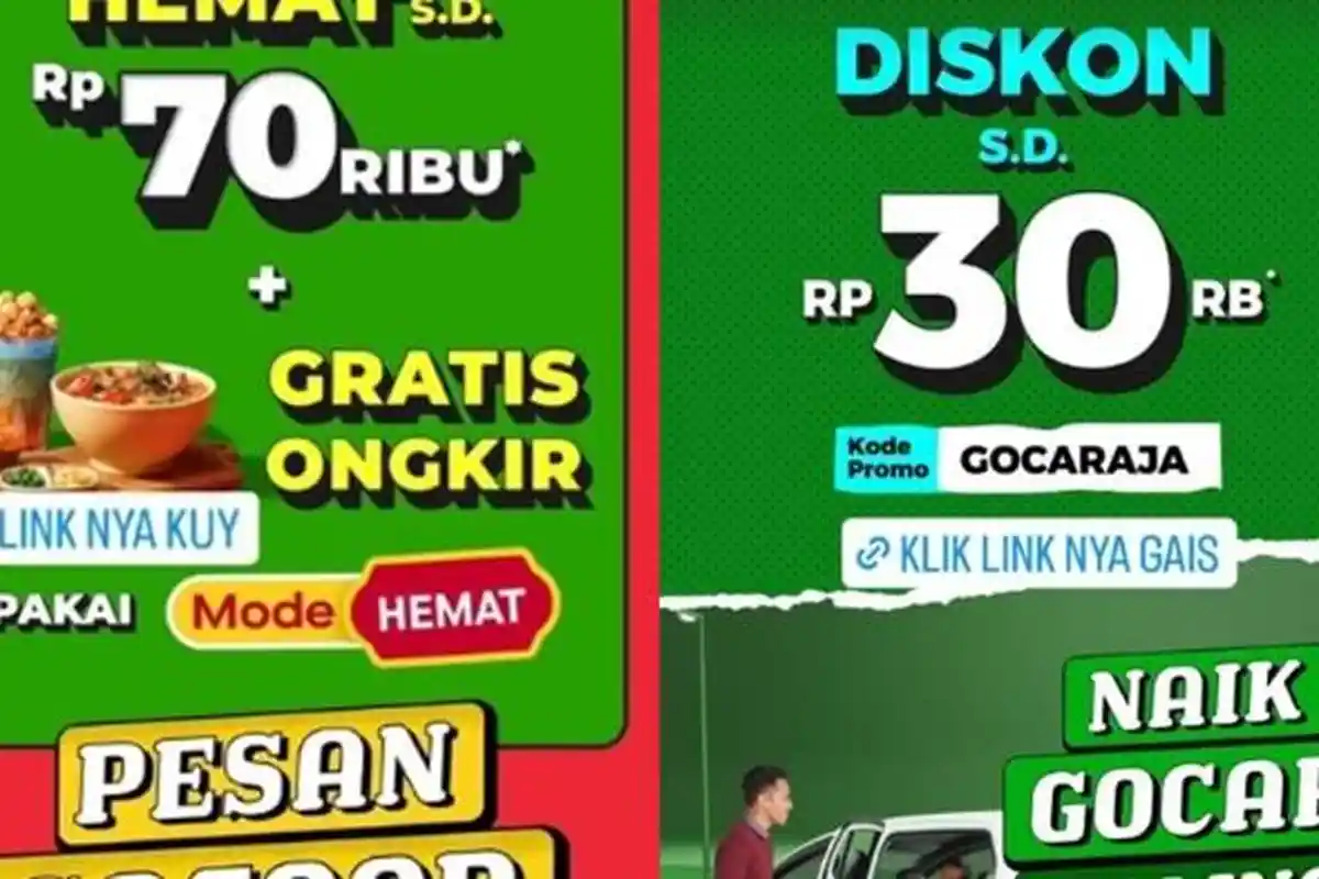 12 Kode Promo Gojek Hari Ini 16 Oktober 2023 Diskon GoFood Rp70 Ribu Gratis Ongkir, GoRide 50 Persen