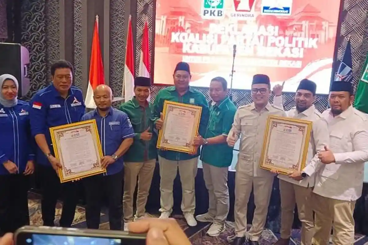 Gerindra, PKB dan Demokrat Kabupaten Bekasi Resmi Bentuk Koalisi, Cabup Ditentukan Akhir Juli