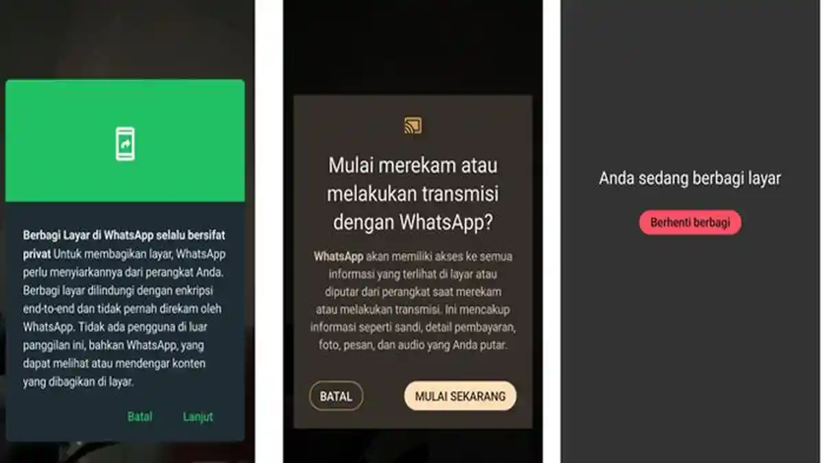 Cara Menghindari Ancaman Penggunaan Fitur Share Screen WA