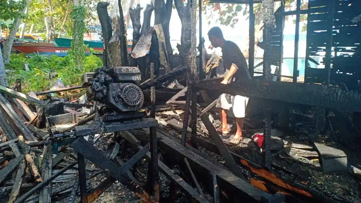 Rumah Nelayan di Luwuk Banggai Sulteng Terbakar, Kerugian Capai Rp10 Juta