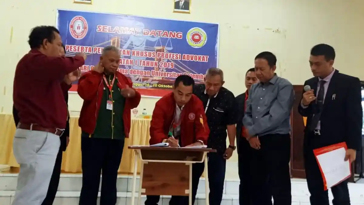 Selenggarakan Pendidikan Khusus Profesi Advokat, DPD FERARI Sumsel Gandeng Fakultas Hukum Unpal