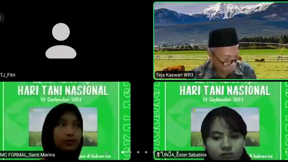 Webinar Memperingati Hari Tani Nasional, Berharap Kaum Muda Terdidik Terjun ke Sektor Pertanian