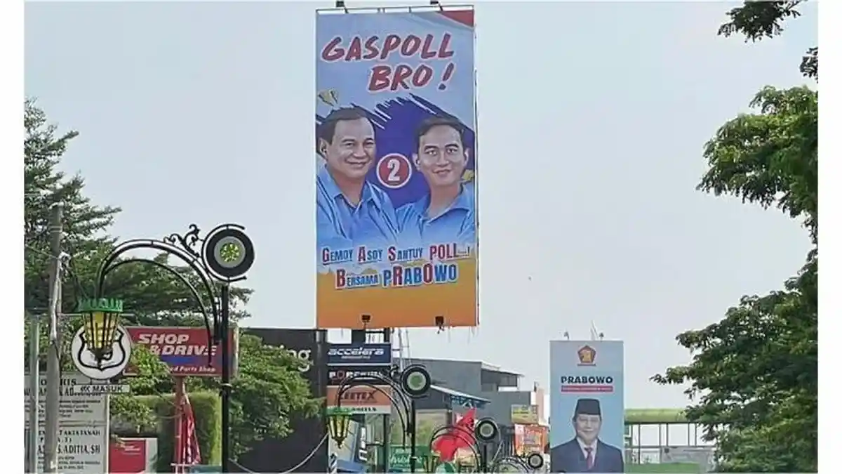 Billboard ‘Gaspoll Bro!’ Prabowo-Gibran di Depok Dinilai Modern dan Menarik Anak Muda