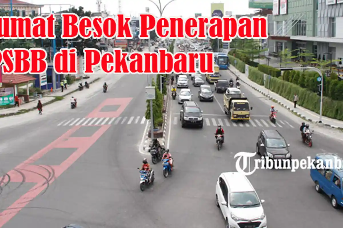 JUMAT Besok Penerapan PSBB di Pekanbaru Dimulai, Lima Pintu Masuk Pekanbaru Dijaga Ketat TNI Polri