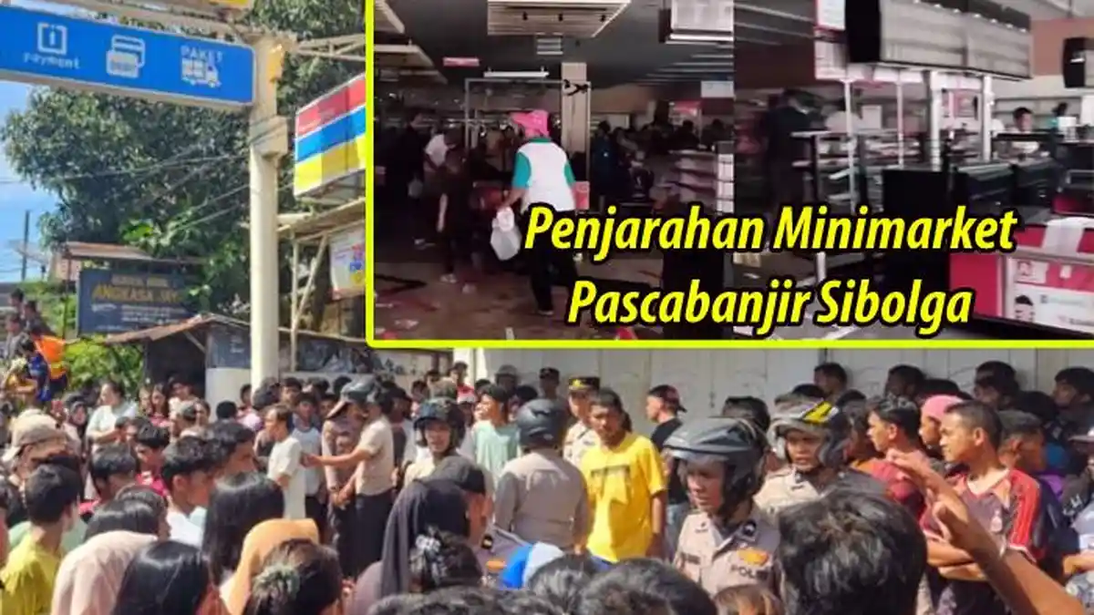 Selengkapnya Daftar Jumlah Minimarket dan Gudang Bulog Dijarah Warga Pascabencana Banjir di Sibolga