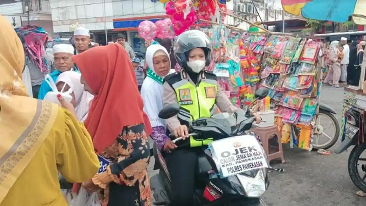 Layanan Ojek Gratis Polres Pamekasan Diminati Jemaah Haji
