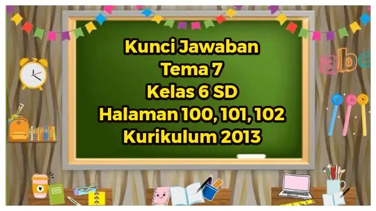 Kunci Jawaban Tema 7 Kelas 6 SD Halaman 100 101 102 Subtema 2 Kurikulum 2013: Pemimpin Idolaku