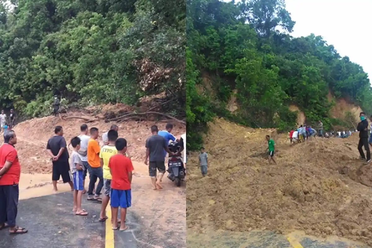 4 FAKTA TERKINI Jalan Trans Sulawesi Tertutup Longsor di Gunung Banggele Bolmut, 1 Jam Dibuka