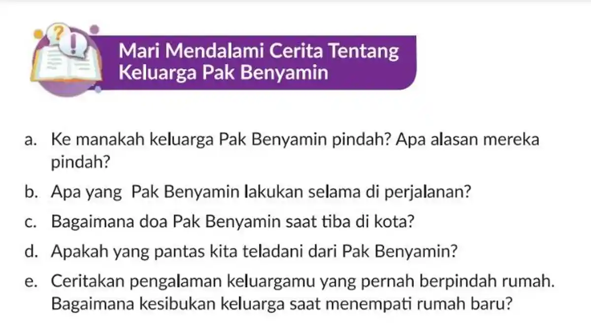 Kunci Jawaban Pendidikan Agama Katolik Kelas 2 Halaman 62 Kurikulum Merdeka Bab 3: Mendalami Cerita