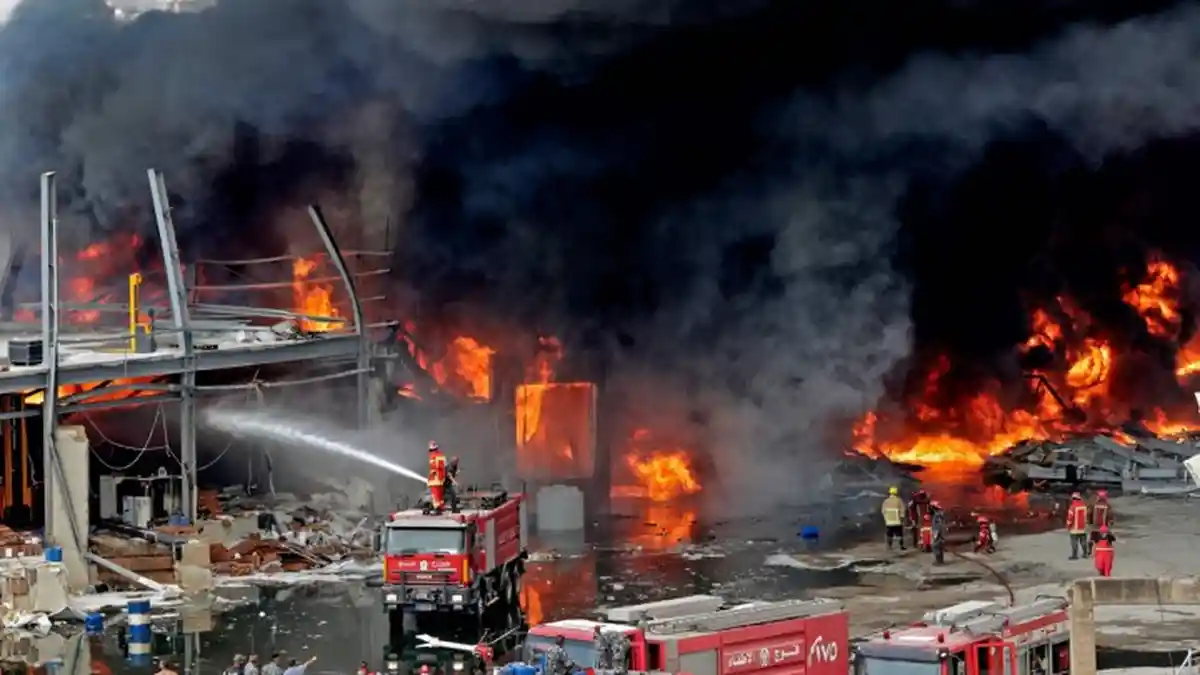 Ingat Ledakan Beirut, Kini Tragedi Kembali Terjadi di Lokasi yang Sama Pelabuhan Terbakar, Ada apa?