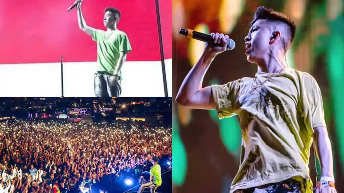 Manggung di Amerika 17 Agustus, Rapper Indonesia Rich Brian Tutup Aksi dengan Bendera Merah Putih
