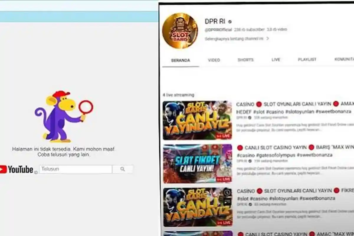 Usai Kena Hack, Akun Youtube DPR RI Hilang dari Pencarian