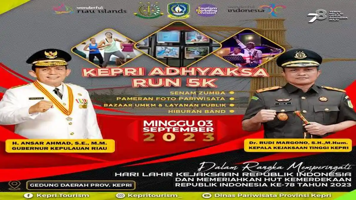 Pemprov Kepri dan Kejati Kepri Gelar Adhyaksa Run 5K dan Bazar Layanan Publik