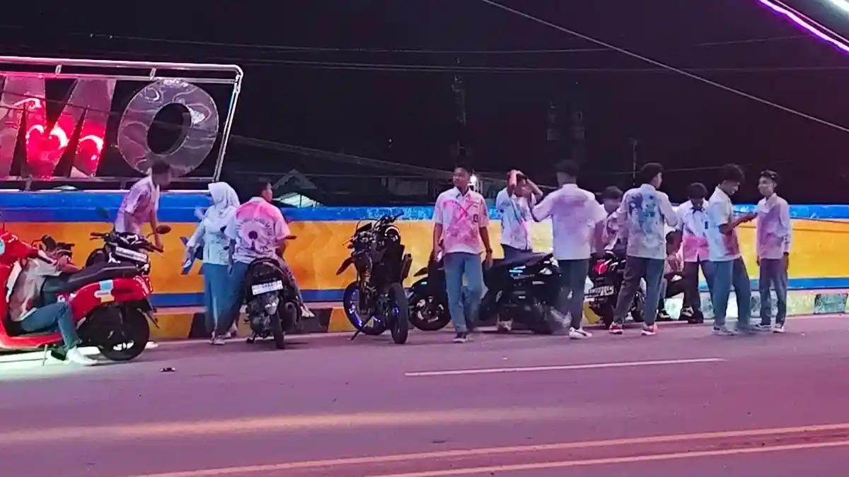 Aksi Konvoi dan Coret-coret Kemeja SMA di Boalemo Gorontalo Dibubarkan Polisi