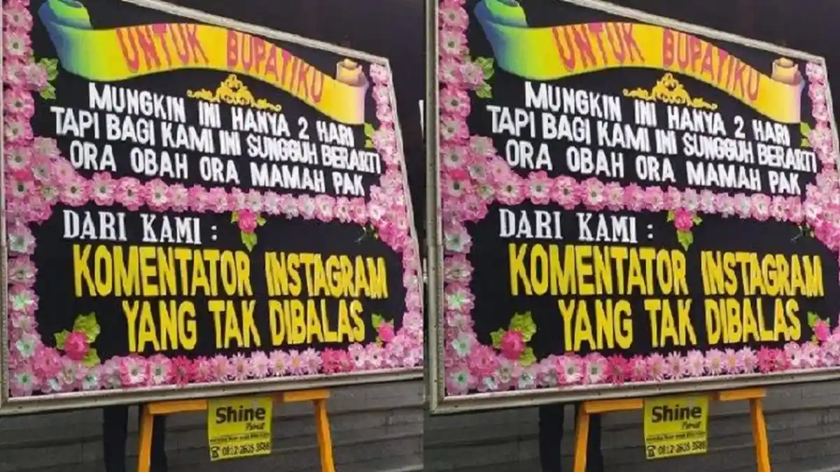 Pesan Sindiran dari Pengirim Karangan Bunga untuk Bupati Banyumas soal Program Jateng di Rumah Saja