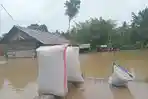 Hujan Deras Tadi Malam Sebabkan Puluhan Karung Padi Milik Warga Desa Kuala Bolmut Terendam Banjir