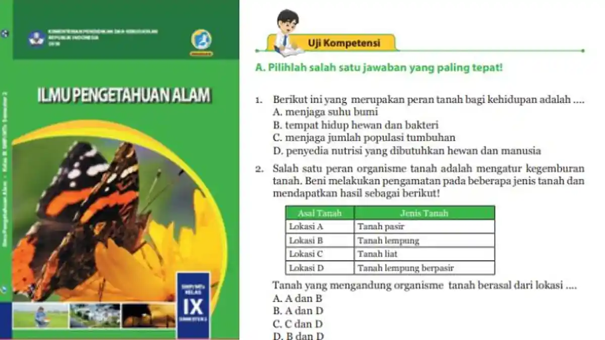 Kunci Jawaban IPA Kelas 9 Halaman 196 Semester 2, Soal Uji Kompetensi