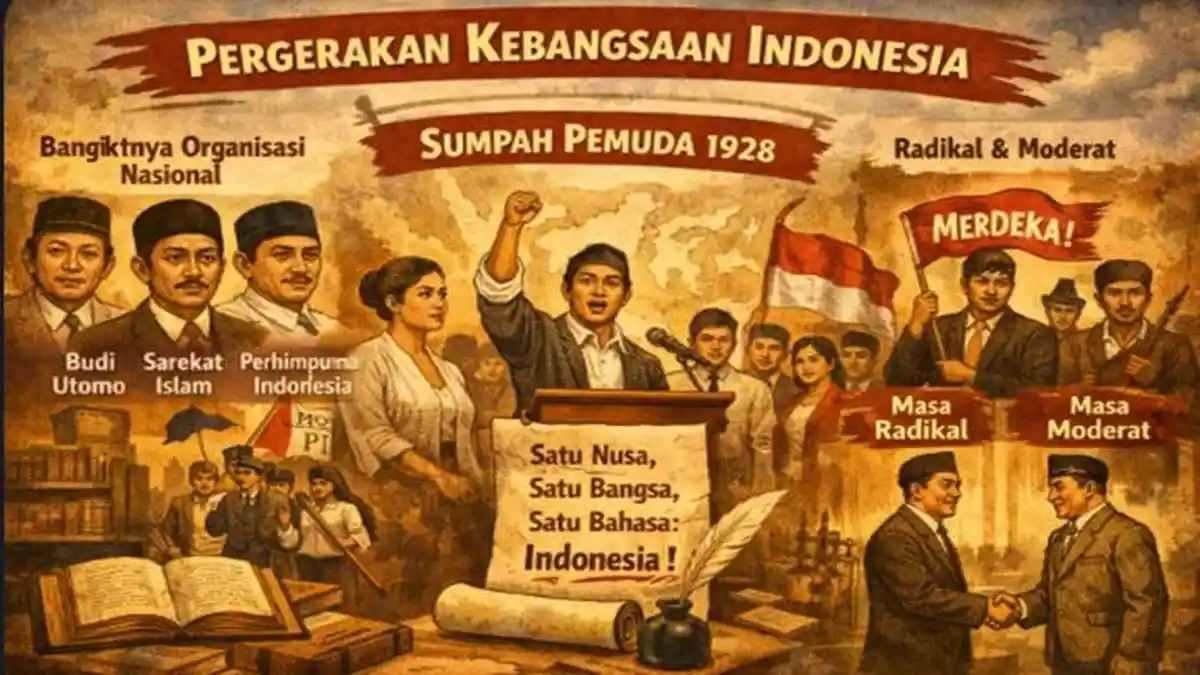 Ringkasan Materi dan Soal HOTS Sejarah Kelas 11 SMA Bab 2 Pergerakan Kebangsaan Indonesia