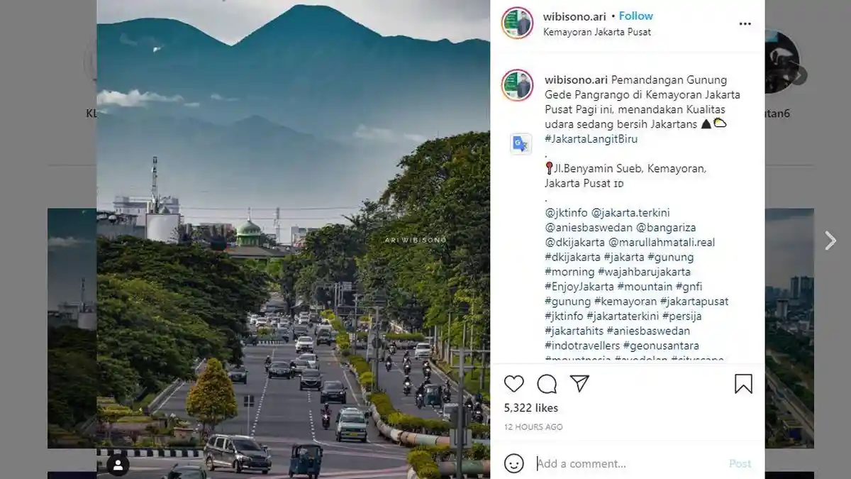 Berbahaya, Polisi Minta Warga Tidak Memotret Gunung Gede Pangrango dari Flyover Kemayoran 