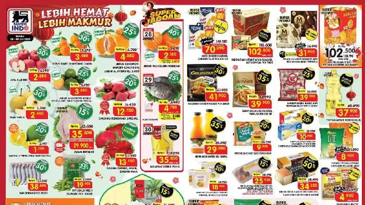 KATALOG Promo Weekday Superindo 28-30 Januari 2025, Diskon Imlek Makin Murah di Hypermart Bali