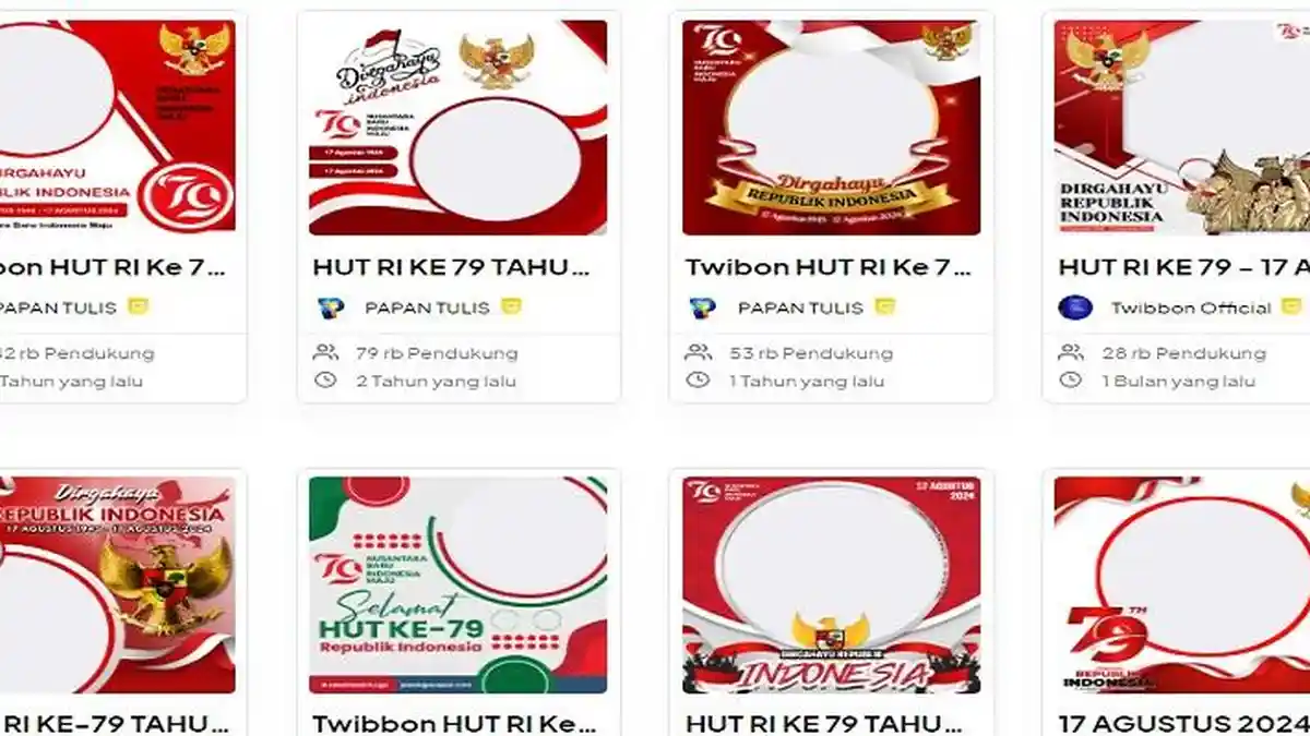Inilah 34 Ucapan dan Link Twibbon Peringatan HUT ke-79 Republik Indonesia