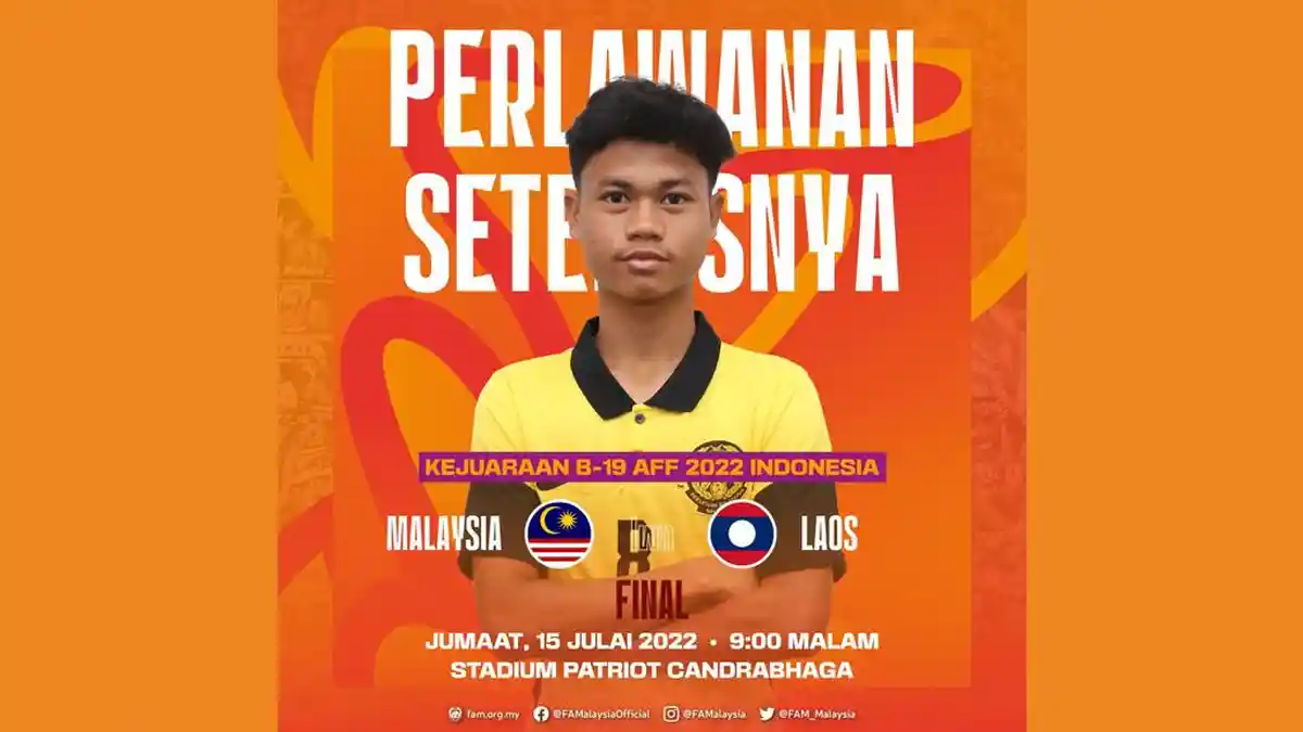 Live Streaming Malaysia vs Laos Final Piala AFF U19, Malaysia Tak Mau Lagi Kecolongan
