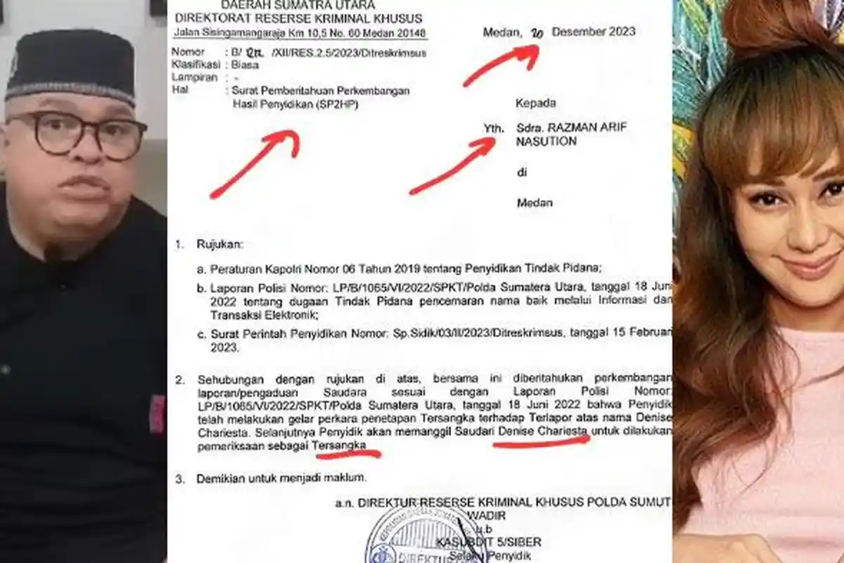 Razman Nasution Umumkan Denise Chariesta Resmi Tersangka Pencemaran Nama Baik, Tantang Hotman Paris