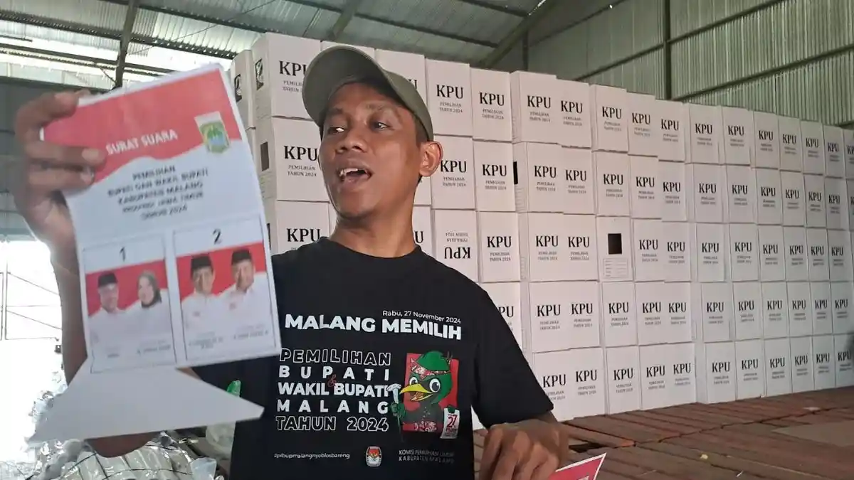 Ada 1020 Surat Suara Pilkada Malang 2024 Ditemukan Rusak Saat Proses Sortir Lipat di Gudang KPU