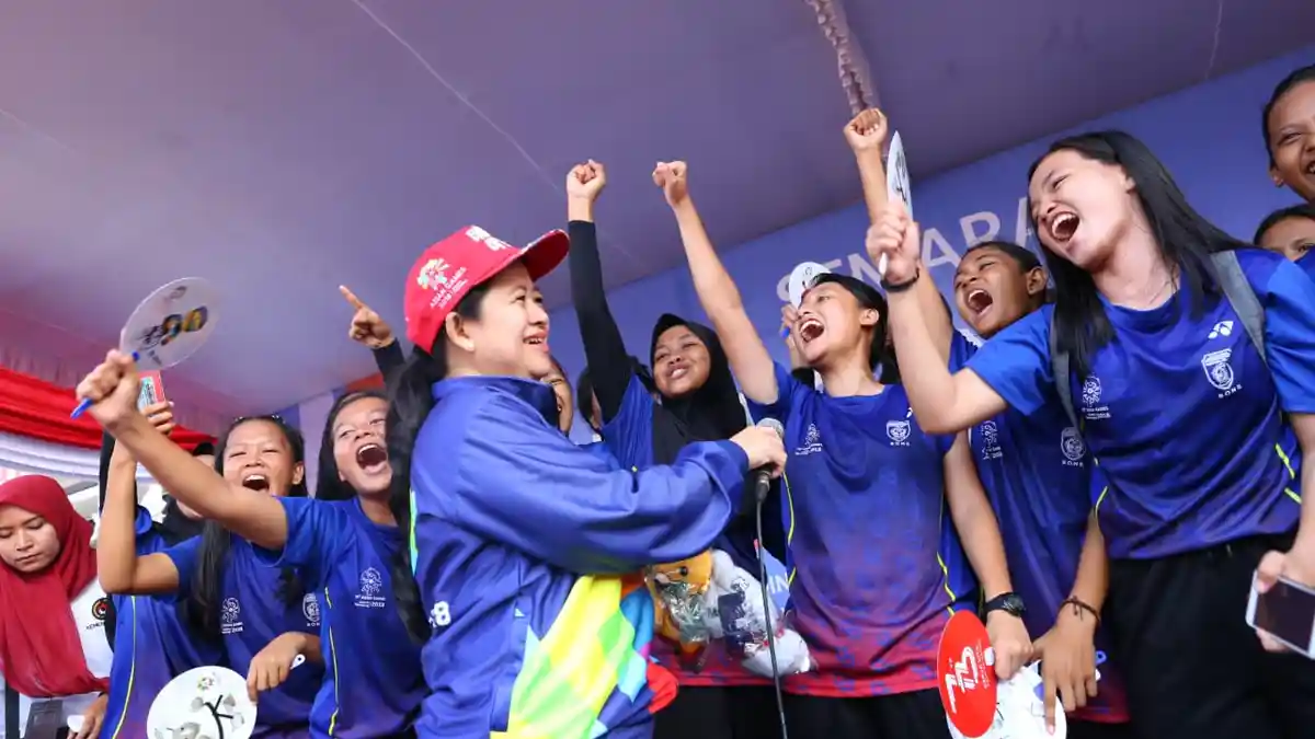 Lepas Jalan Sehat, Menko Puan Minta Warga Palembang Sukseskan Asian Games XVIII 2018