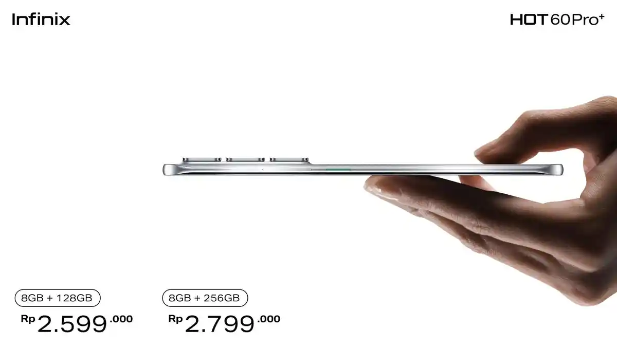 Tren Smartphone Tipis, Infinix Hadirkan HOT 60 Pro+ Bawa Bodi Setebal 5,95 mm