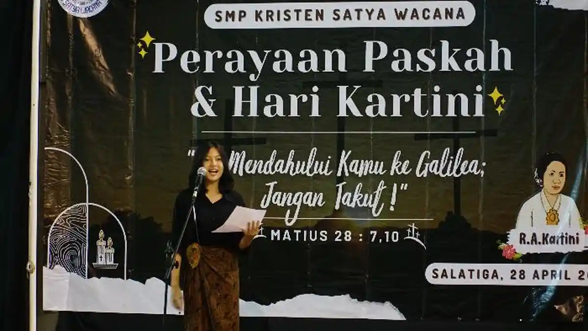 200 Siswa SMP Kristen Satya Wacana Ikuti Perayaan Paskah dan Hari Kartini