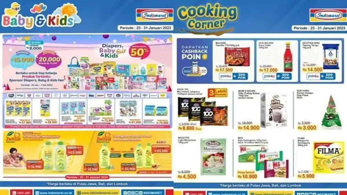 Baru Promo Indomaret Hari ini 25 Januari 2023, Belanja Kebutuhan Anak Ada Diskon hingga 50 Persen