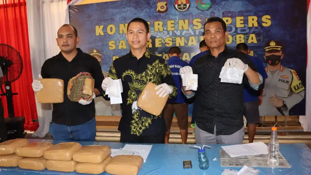 74 Pengedar Ditangkap Bersama 145 Gram Sabu dan 15 Ribu Gram Ganja