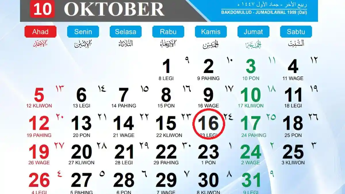 Tanggal 16 Oktober 2025 Memperingati Hari Apa? Ada 5 Peringatan 