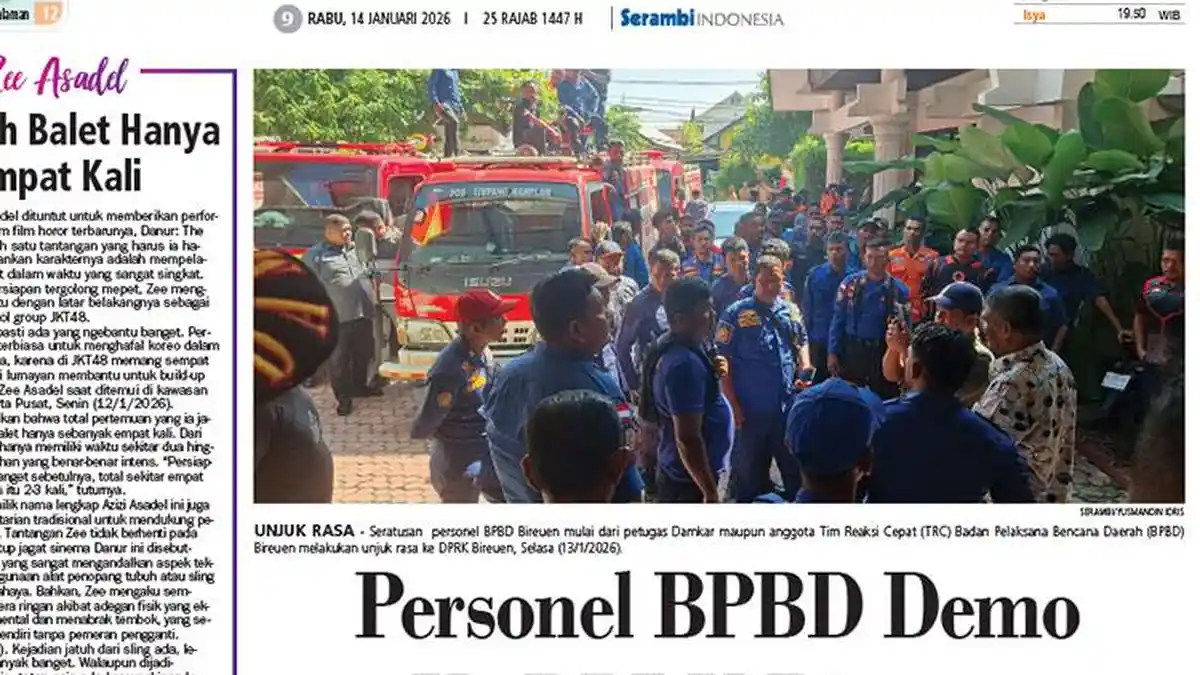 Personel BPBD Demo Ke DPRK Bireuen