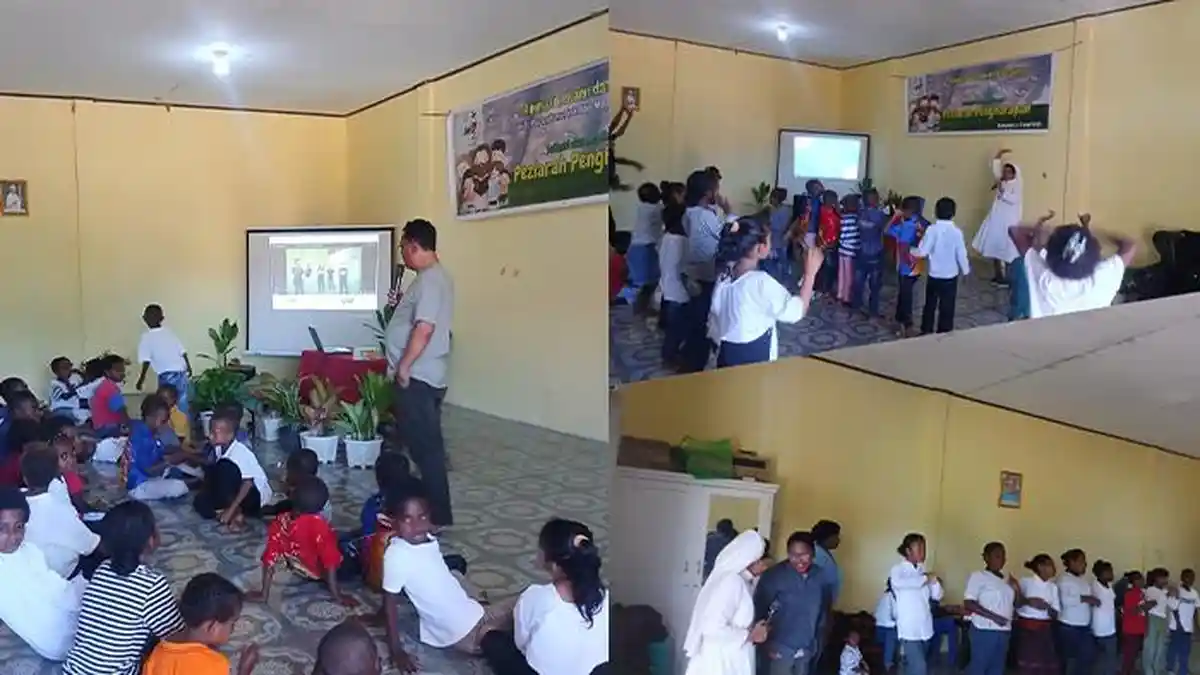 70 Anak Sekami dan Misdinar Ikuti Animasi Rohani di Kumurkek Maybrat