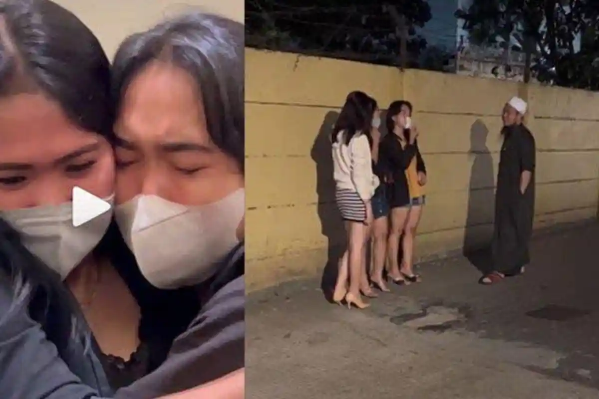 Wanita-wanita Berbaju Mini diduga sedang mangkal, Nangis & Tobat Usai Diceramahi Ustaz