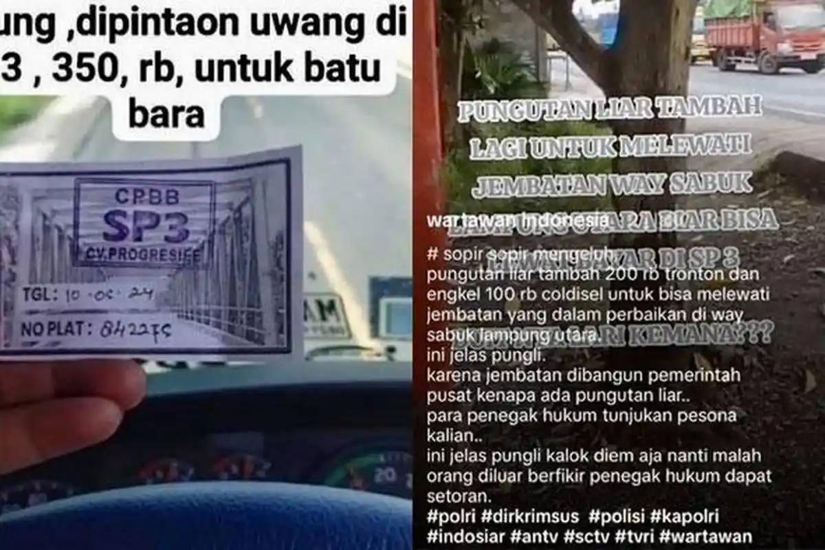 Sopir Truk Mengeluh Dipalak Rp350 Ribu Lewat Jembatan, Polisi Malah Saling Lempar Tanggung Jawab