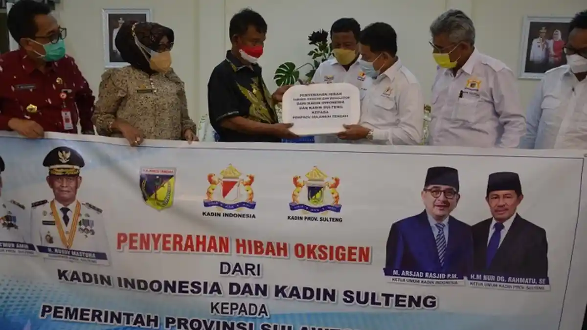 Dapat Bantuan dari KADIN, Persediaan Oksigen di Sulawesi Tengah Cukup