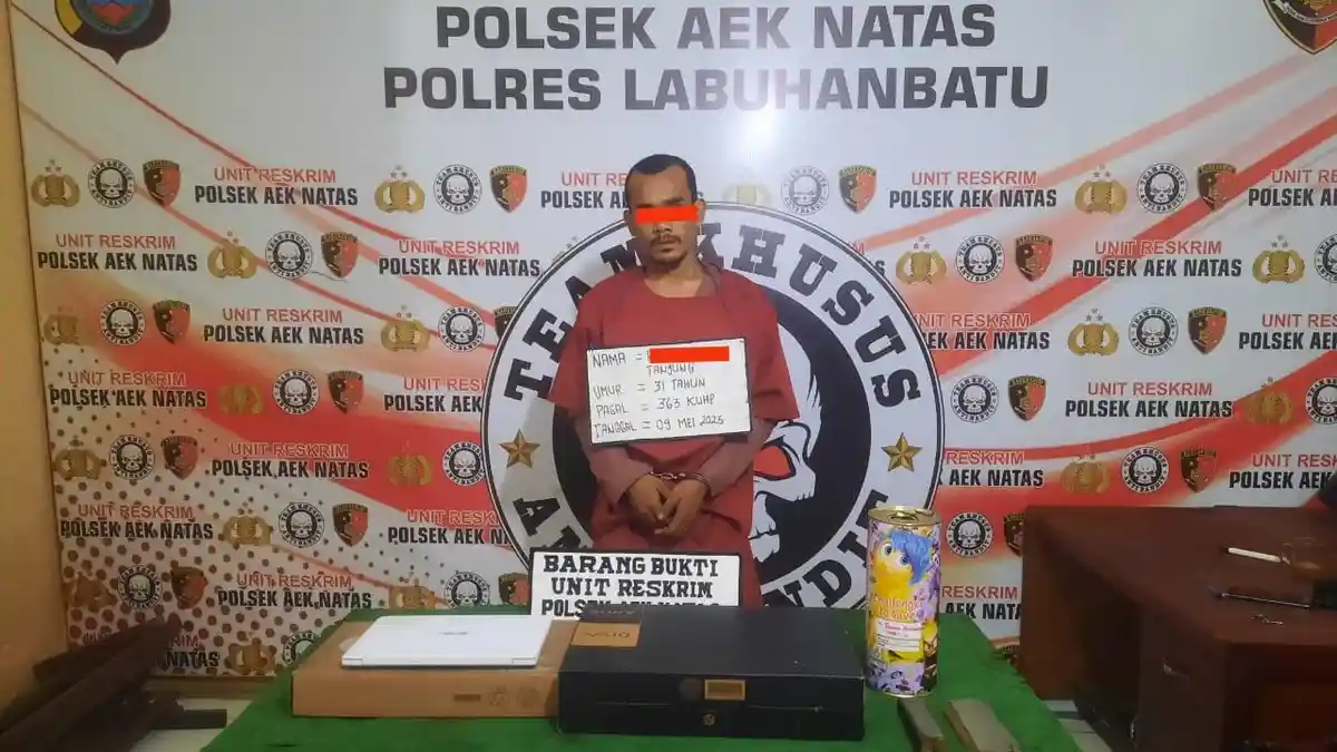 Polsek Aek Natas Ungkap Kasus Pencurian dengan Pemberatan, Pelaku Ditangkap di Desa Terang Bulan