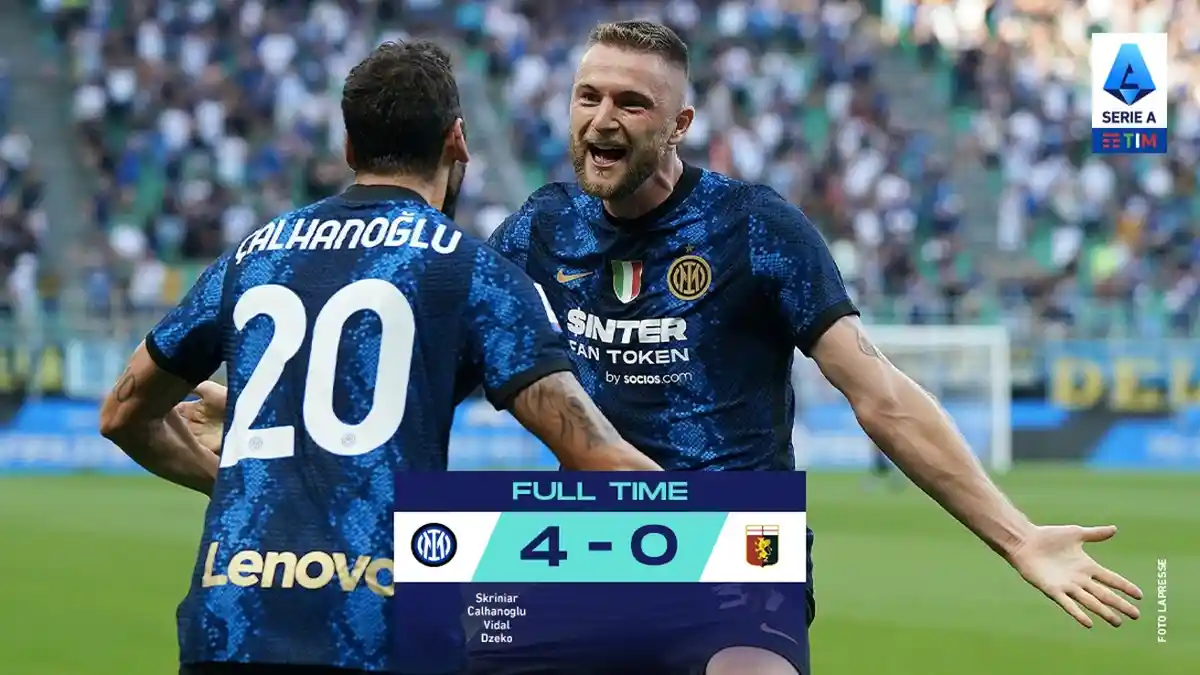 HASIL Liga Italia Tadi Malam, Inter Milan Menang Besar, Dzeko dan Calhanoglu Buat Sejarah