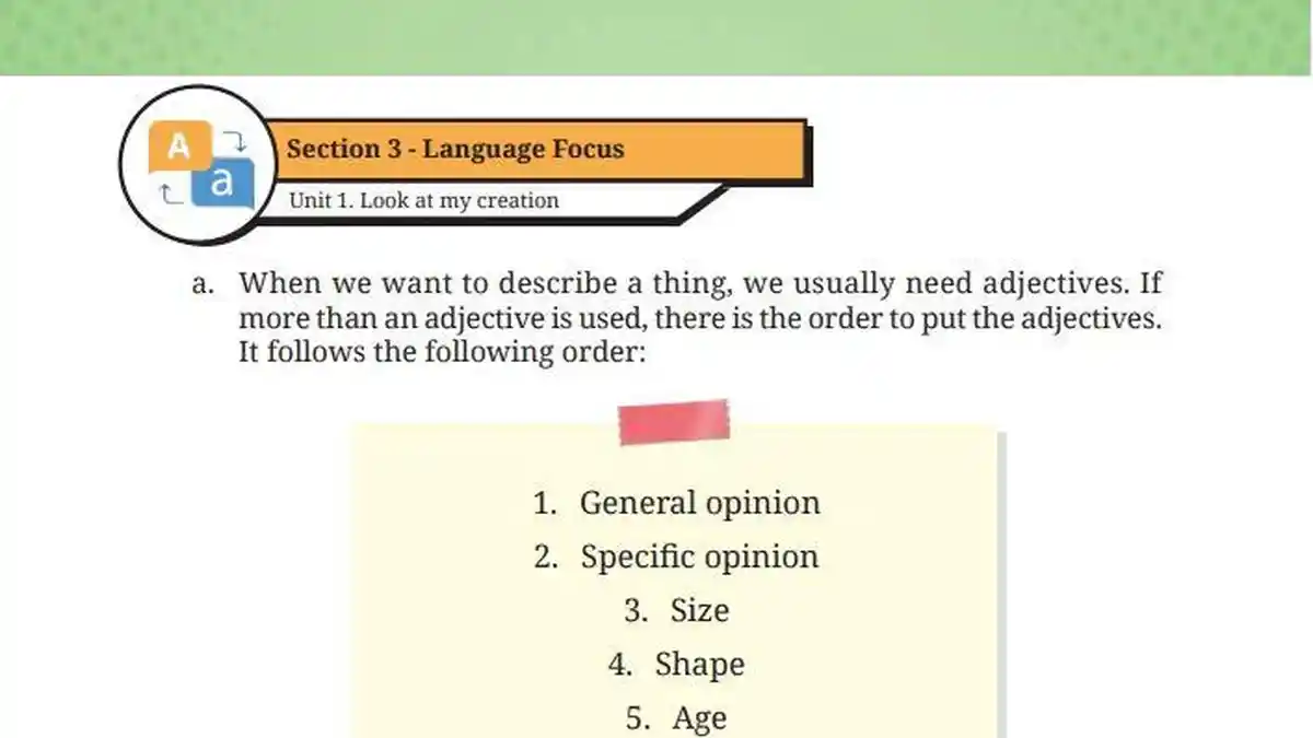 Kunci Jawaban Bahasa Inggris Kelas 9 Halaman 221 Kurikulum Merdeka, Section 3 - Language Focus