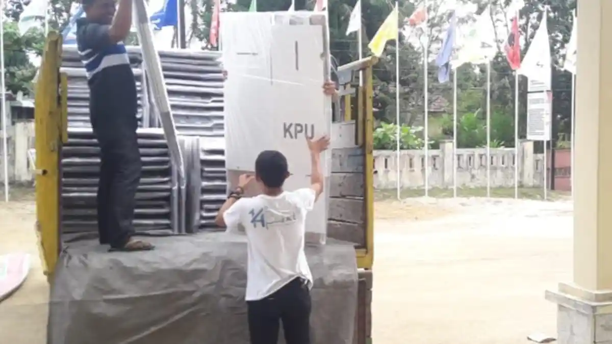 Pemilu 2019, KPU Kabupaten Bangka Terima 4.433 Kotak Suara