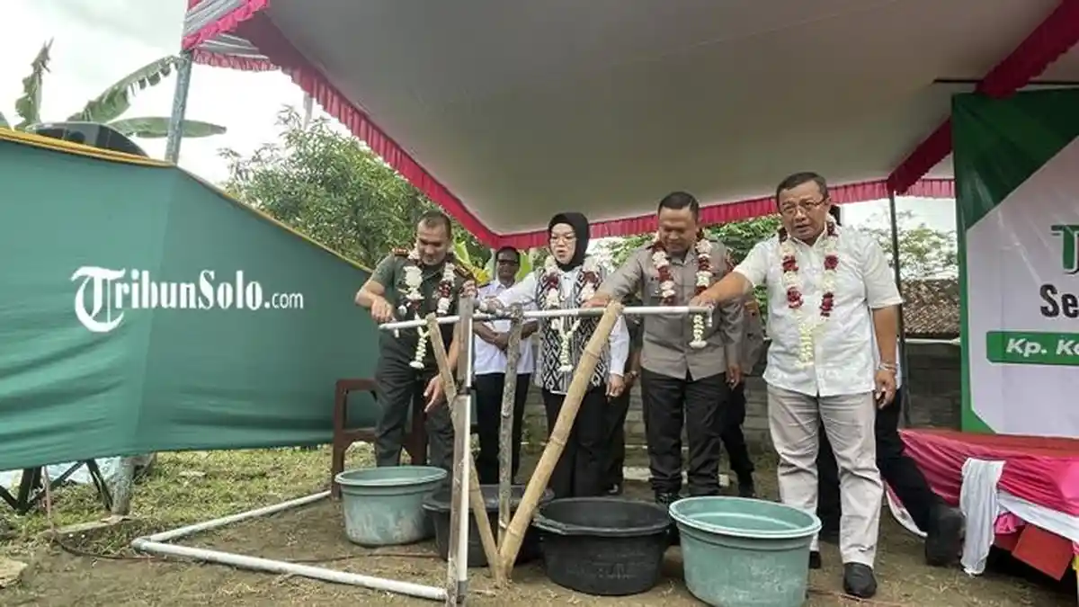 Bupati Sukoharjo Resmikan Sumur Bor Dalam di Desa Karangwuni, Kolaborasi Pemkab, TNI, dan Pengusaha