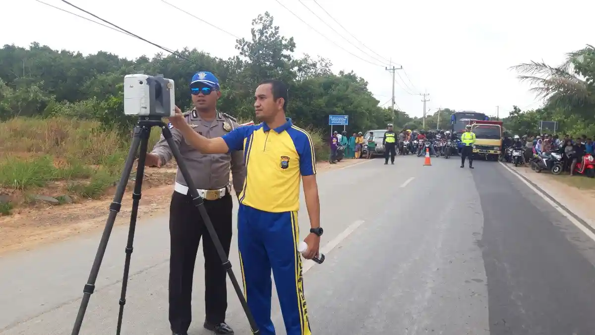 Satlantas Polres Bintan Masih Periksa Sopir Truk yang Terlibat Kecelakaan Lalu lintas Maut di Bintan