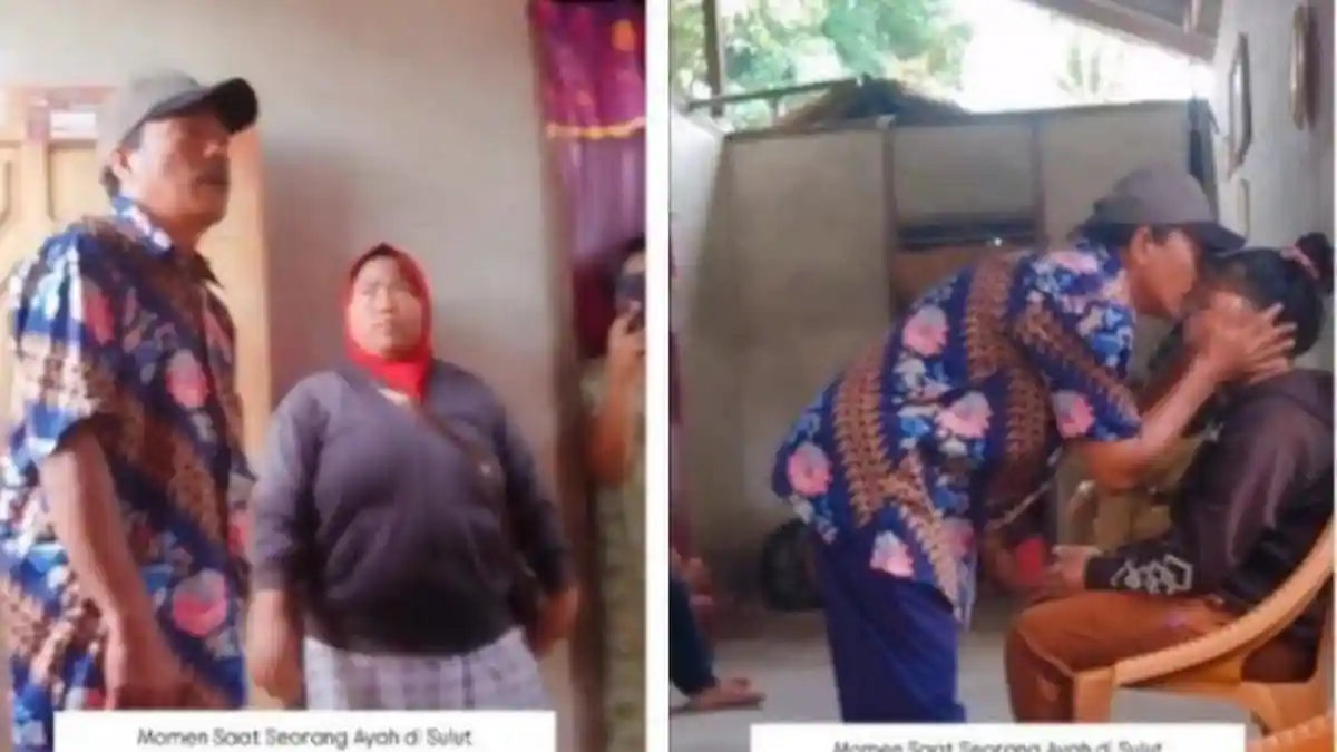 Momen Haru saat Ayah Lihat Wajah Putrinya Bengkak Dihajar Suami