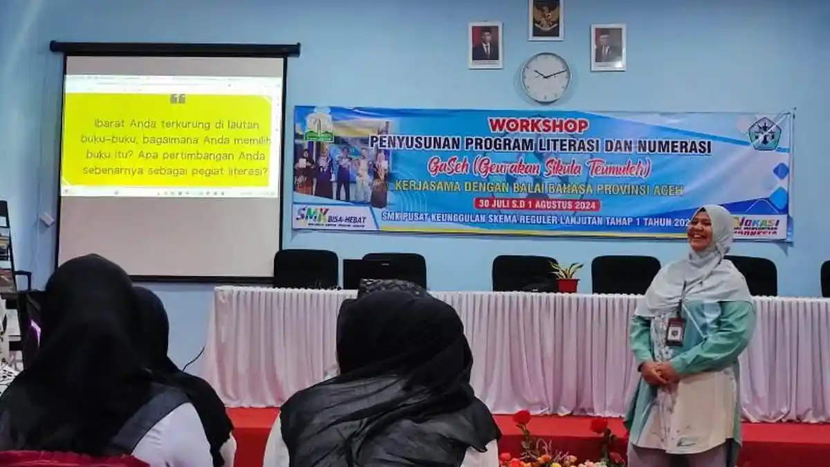 SMKN 1 Jeunieb Bireuen Launching Program GaSeh, Siswa dan Guru Didorong Berkolaborasi Terbitkan Buku