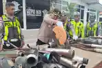 Polres Ende Musnahkan 65 Knalpot Brong Hasil Operasi, Kapolres Imbau Orang Tua Awasi Anak