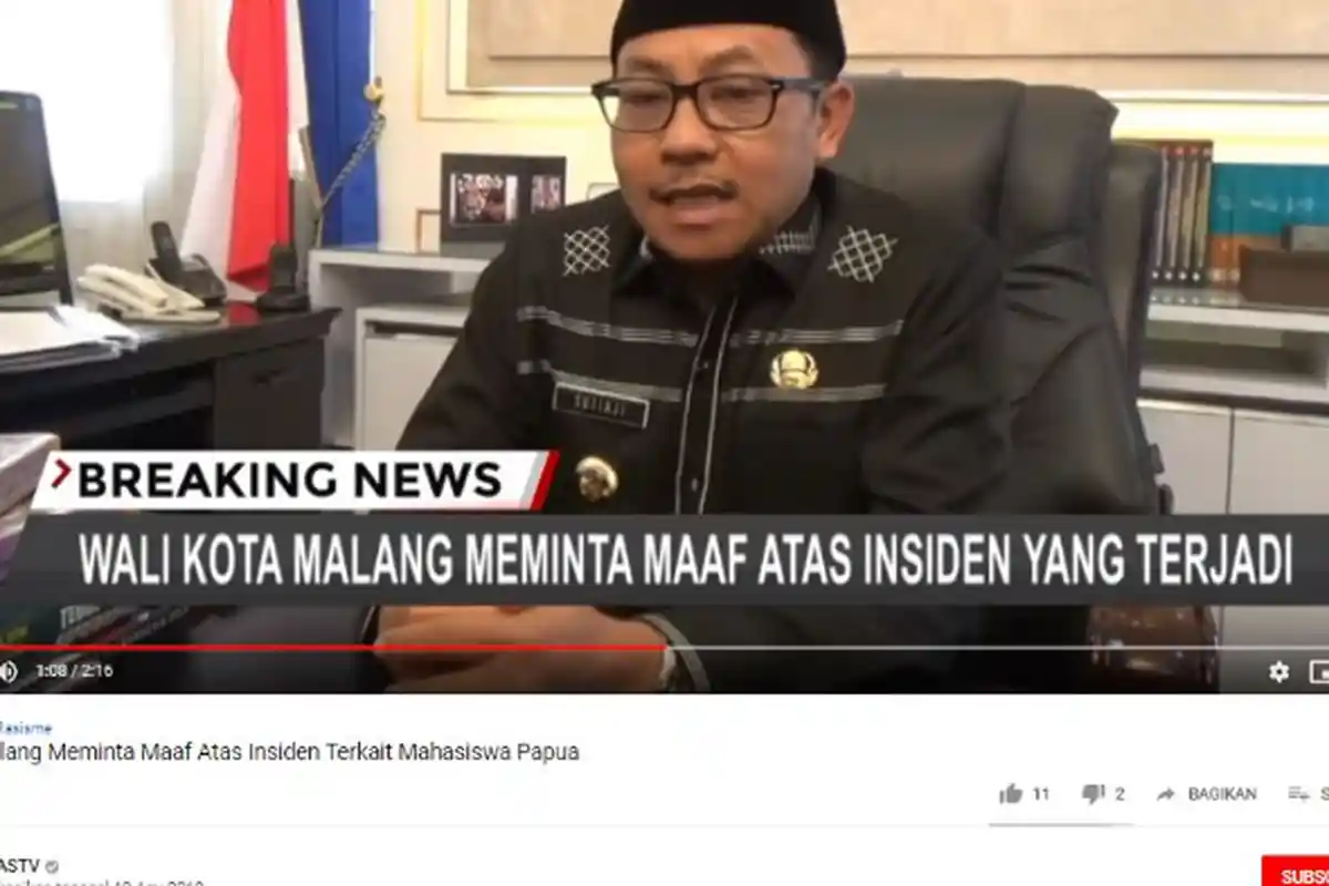 Wali Kota Malang Minta Maaf atas Kerusuhan di Manokwari, Tegaskan Tidak Pulangkan Mahasiswa Papua